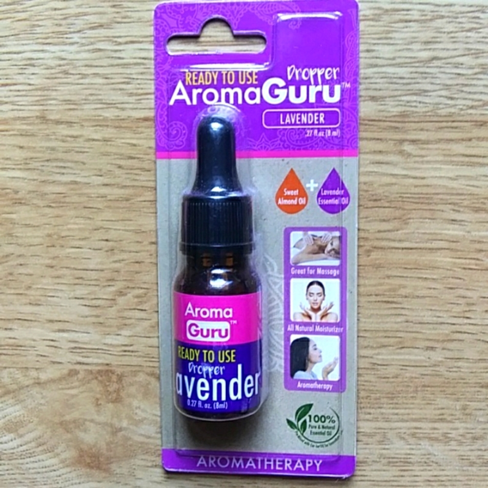 Brand New AROMA GURU Lavender Dropper Essential Oil